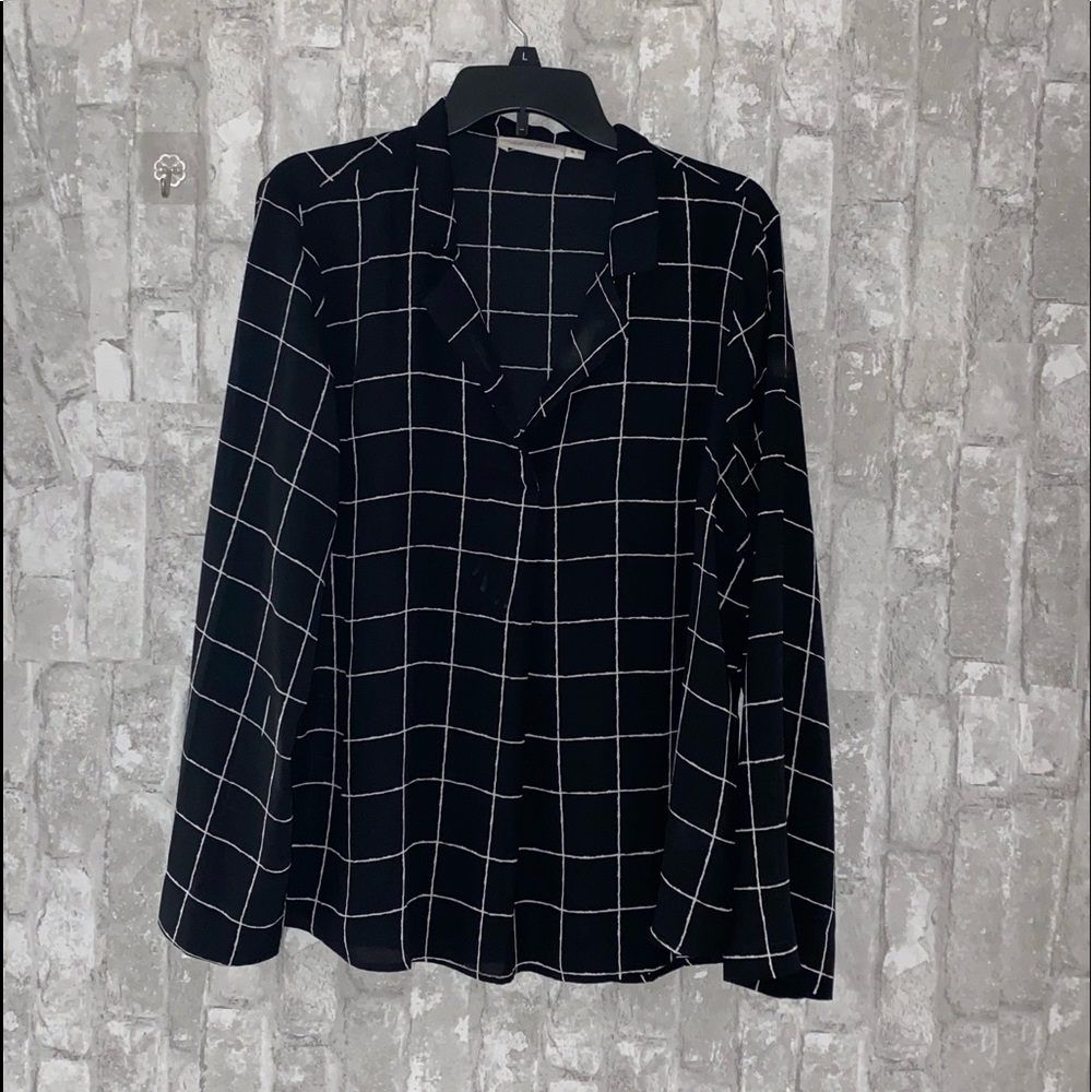 Black & White Chiffon Blouse